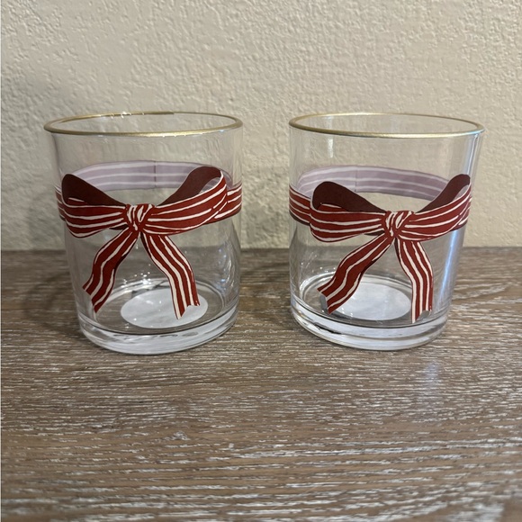 Threshold Accessories - 13.8 fl oz Bow Glass Tumbler nwt Threshold set of 2